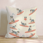 Surf's Up Aussie Throw Pillow - Hillcroft Home