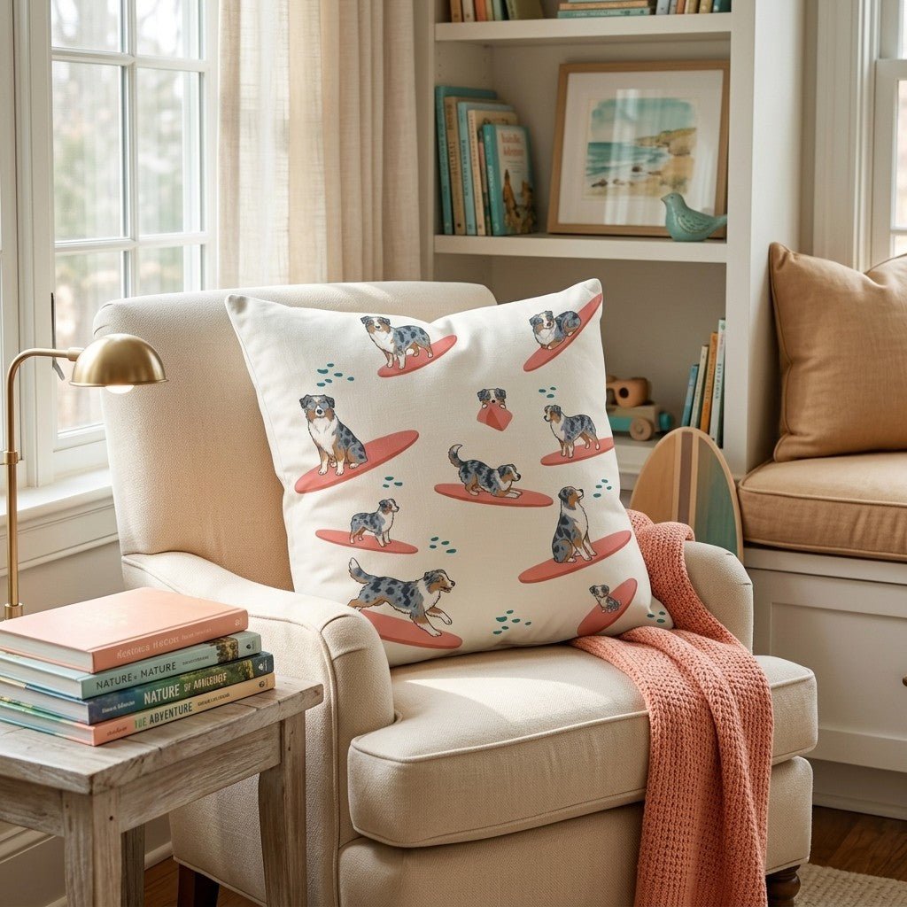 Surf's Up Aussie Throw Pillow - Hillcroft Home