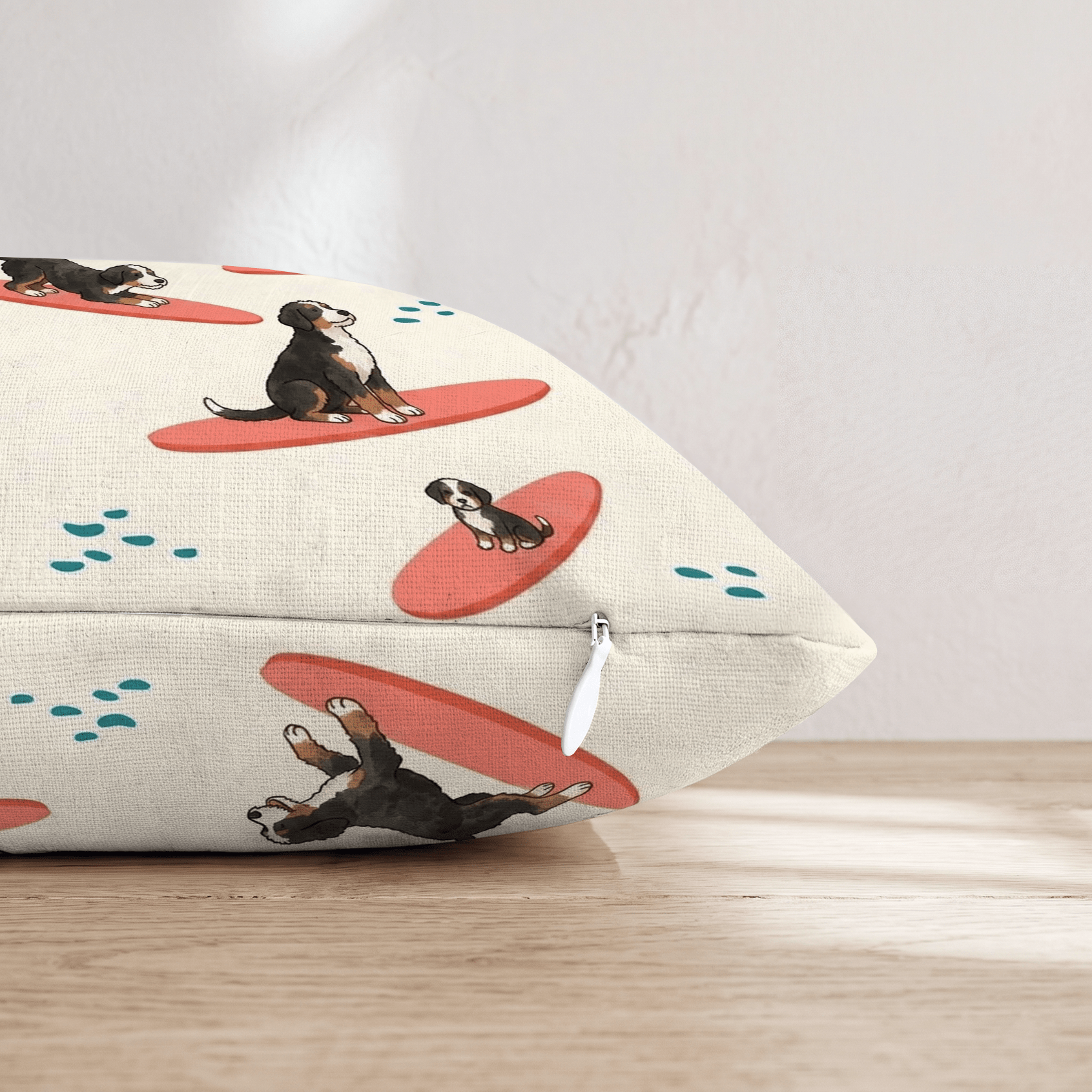 Surf's Up Bernedoodle Throw Pillow - Hillcroft Home