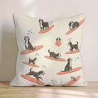 Surf's Up Bernedoodle Throw Pillow - Hillcroft Home