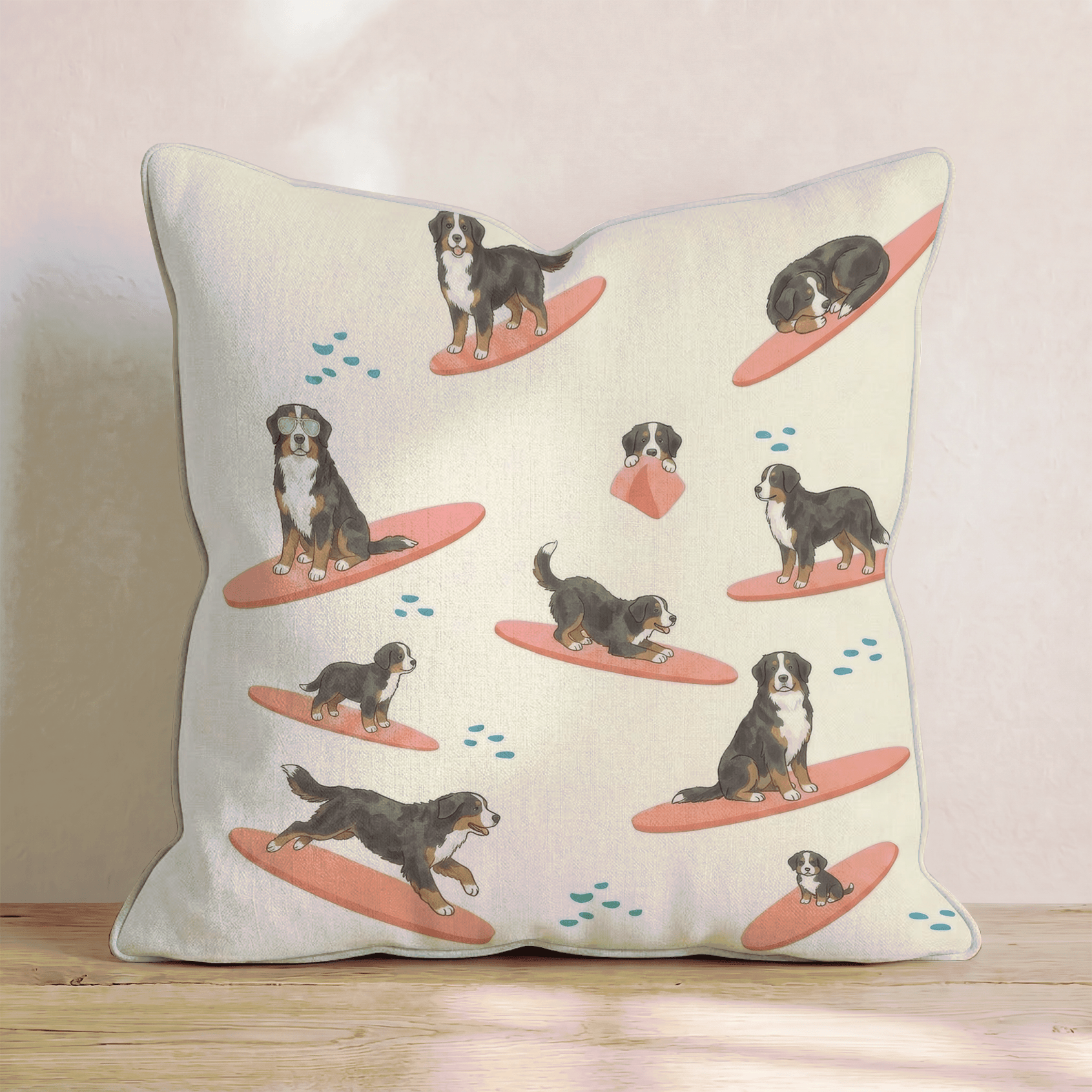 Surf's Up Bernese Throw Pillow - Hillcroft Home