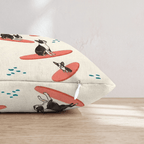 Surf's Up Boston Terrier Throw Pillow - Hillcroft Home