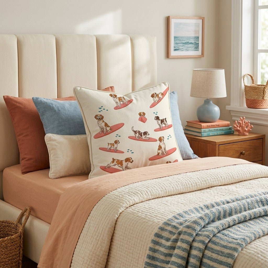 Surf's Up Brittany Throw Pillow - Hillcroft Home