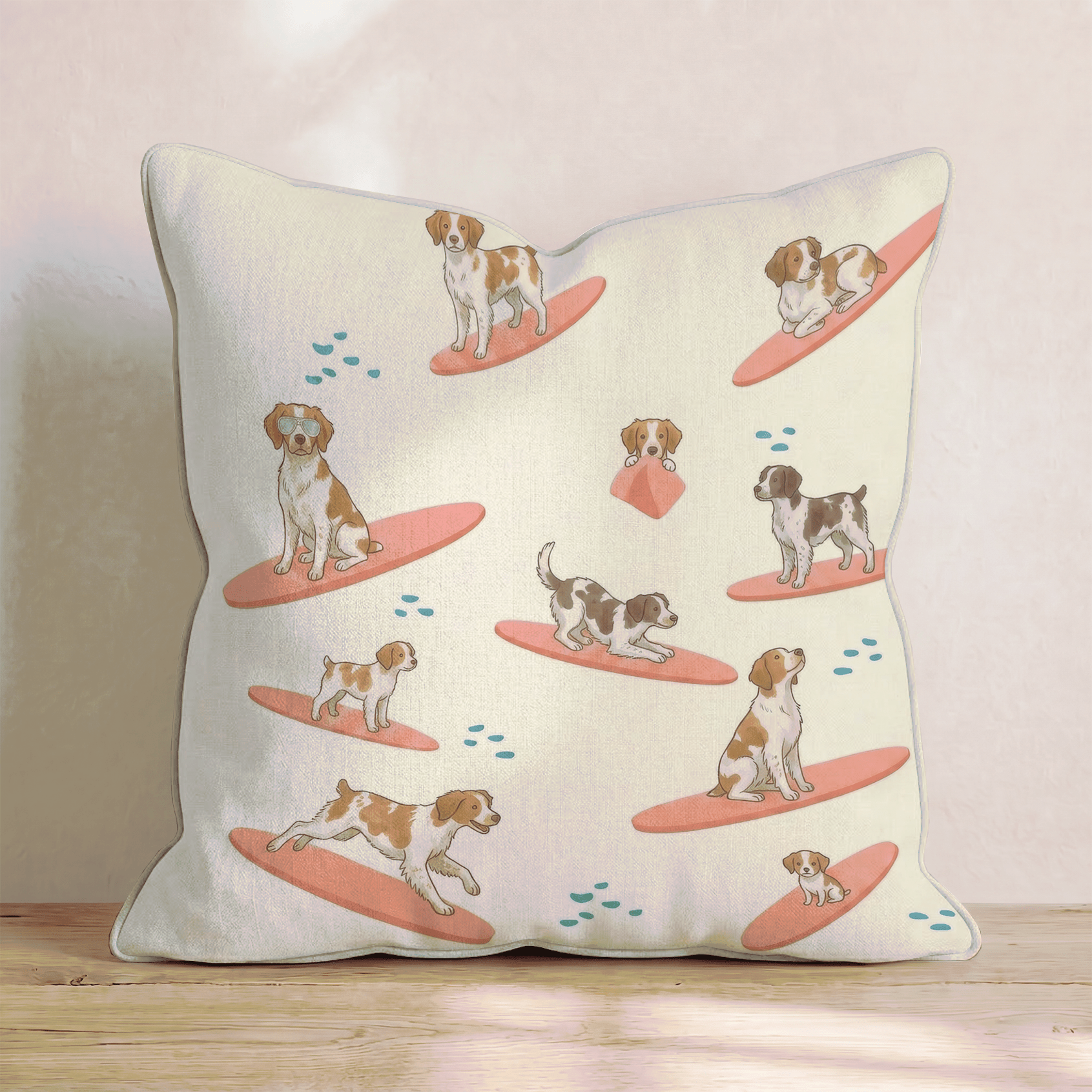 Surf's Up Brittany Throw Pillow - Hillcroft Home