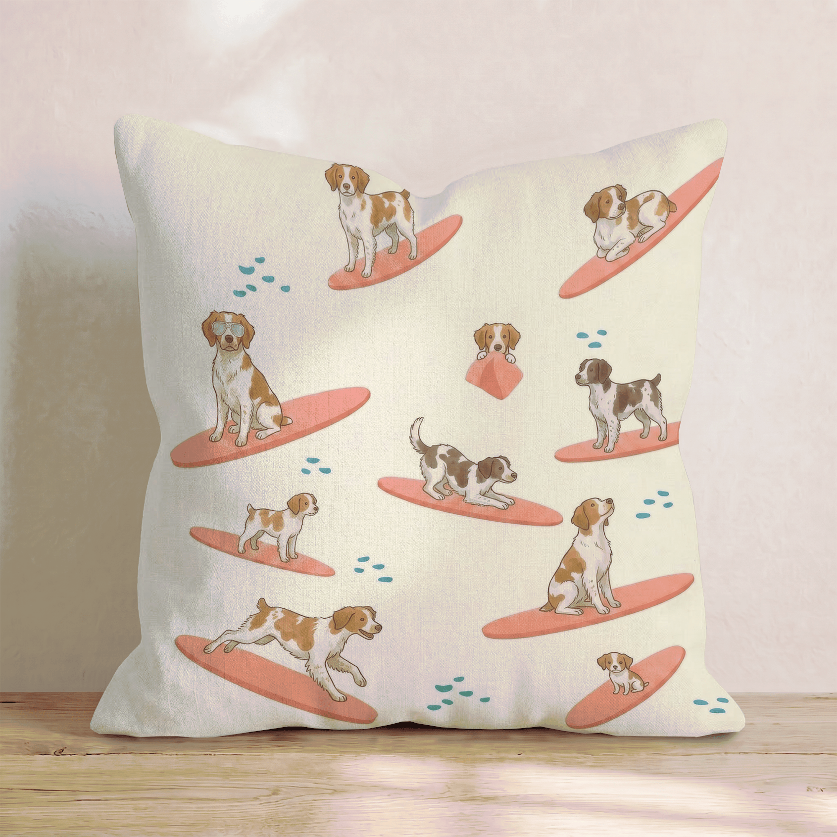 Surf's Up Brittany Throw Pillow - Hillcroft Home