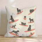 Surf's Up Cane Corso Throw Pillow - Hillcroft Home