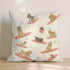 Surf's Up Cocker Spaniel Throw Pillow - Hillcroft Home