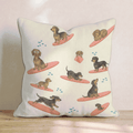 Surf's Up Dachshund Throw Pillow - Hillcroft Home