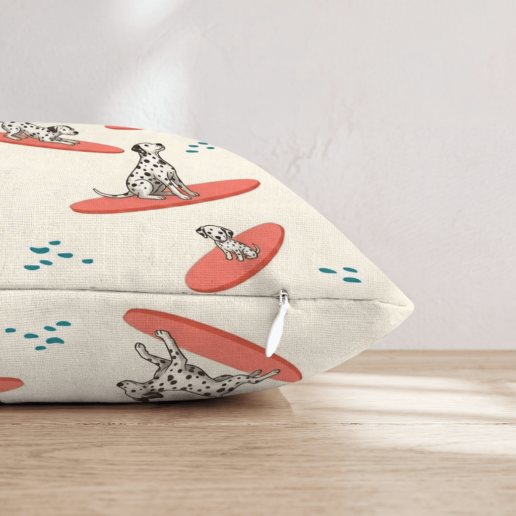 Surf's Up Dalmatian Throw Pillow - Hillcroft Home