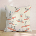 Surf's Up Dalmatian Throw Pillow - Hillcroft Home
