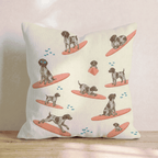 Surf's Up German Shorthaired Pointer Throw Pillow - Hillcroft Home