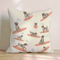 Surf's Up German Shorthaired Pointer Throw Pillow - Hillcroft Home