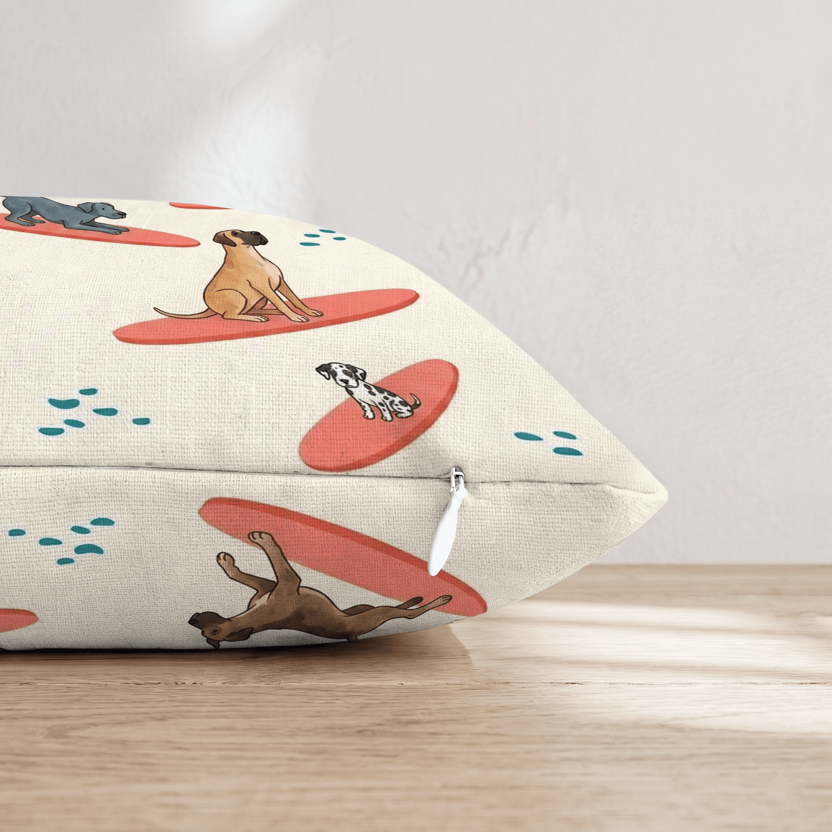 Surf's Up Great Dane Throw Pillow - Hillcroft Home