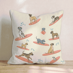 Surf's Up Great Dane Throw Pillow - Hillcroft Home