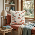 Surf's Up Husky Throw Pillow - Hillcroft Home