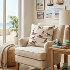 Surf's Up Mini Schnauzer Throw Pillow - Hillcroft Home
