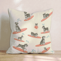 Surf's Up Mini Schnauzer Throw Pillow - Hillcroft Home