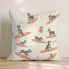 Surf's Up Mini Schnauzer Throw Pillow - Hillcroft Home