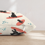 Surf's Up Poodle Throw Pillow - Hillcroft Home