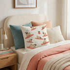 Surf's Up Pug Throw Pillow - Hillcroft Home