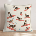 Surf's Up Sheltie Throw Pillow - Hillcroft Home