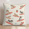 Surf's Up Shih Tzu Throw Pillow - Hillcroft Home
