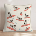 Surf's Up Springer Spaniel Throw Pillow - Hillcroft Home