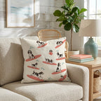 Surf's Up Springer Spaniel Throw Pillow - Hillcroft Home