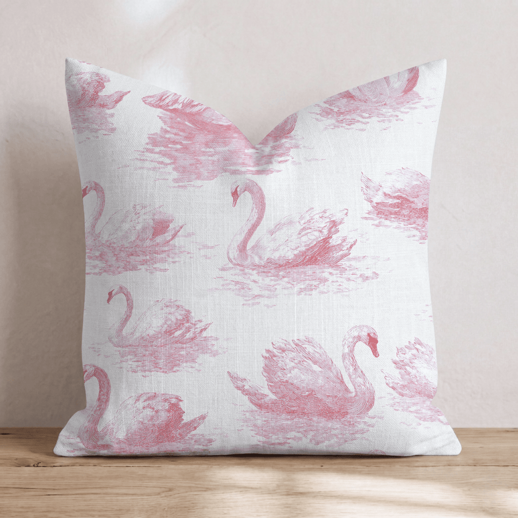 Swans of Love Throw Pillow - Hillcroft Home
