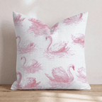 Swans of Love Throw Pillow - Hillcroft Home