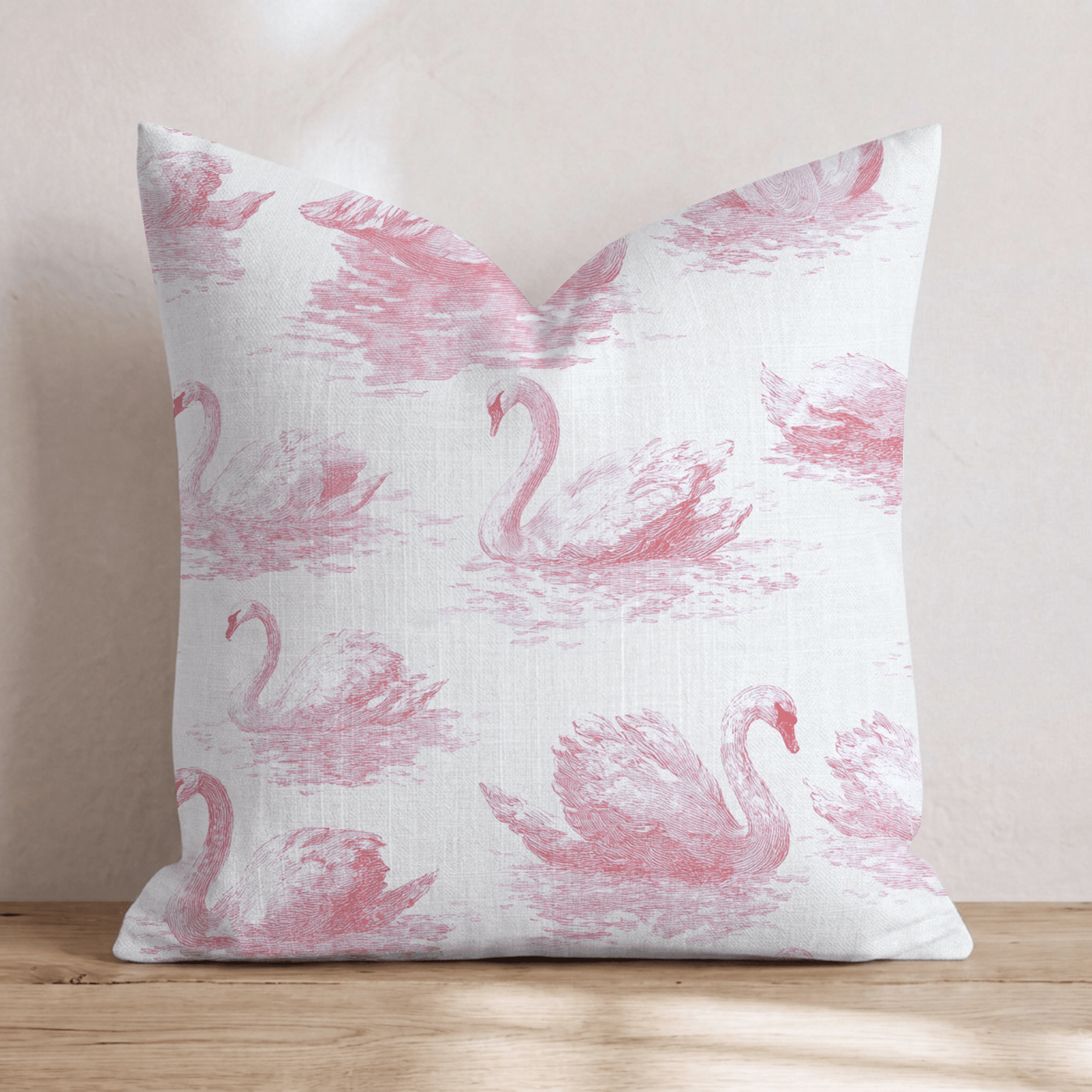 Swans of Love Throw Pillow - Hillcroft Home