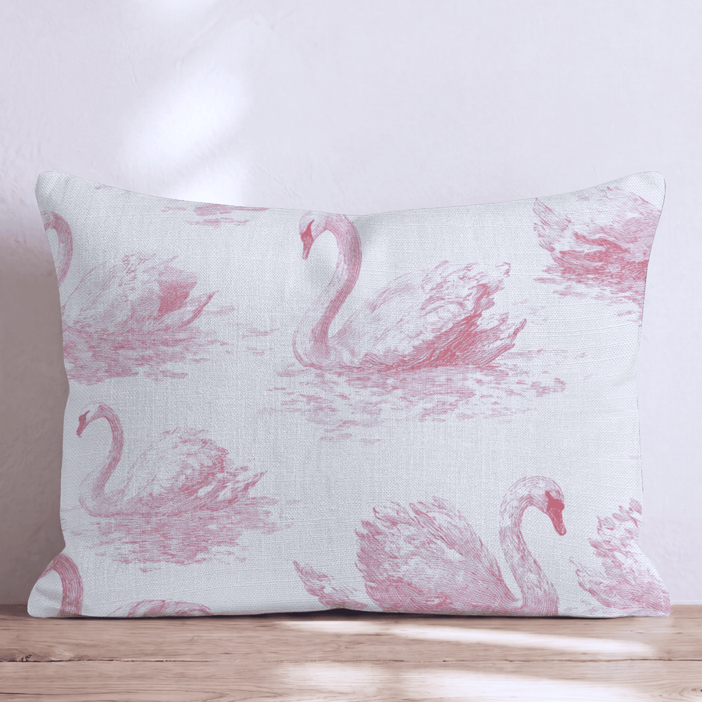 Swans of Love Throw Pillow - Hillcroft Home