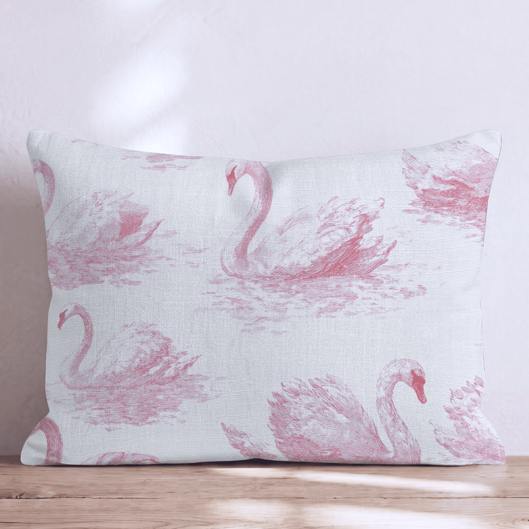 Swans of Love Throw Pillow - Hillcroft Home