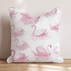 Swans of Love Throw Pillow - Hillcroft Home