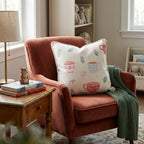 Sweater Mug Holly Cream Throw Pillow - Hillcroft Home