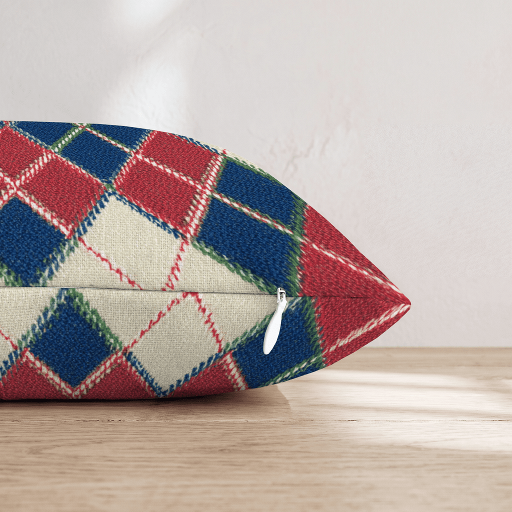 Sweater Vest Plaid Throw Pillow - Hillcroft Home