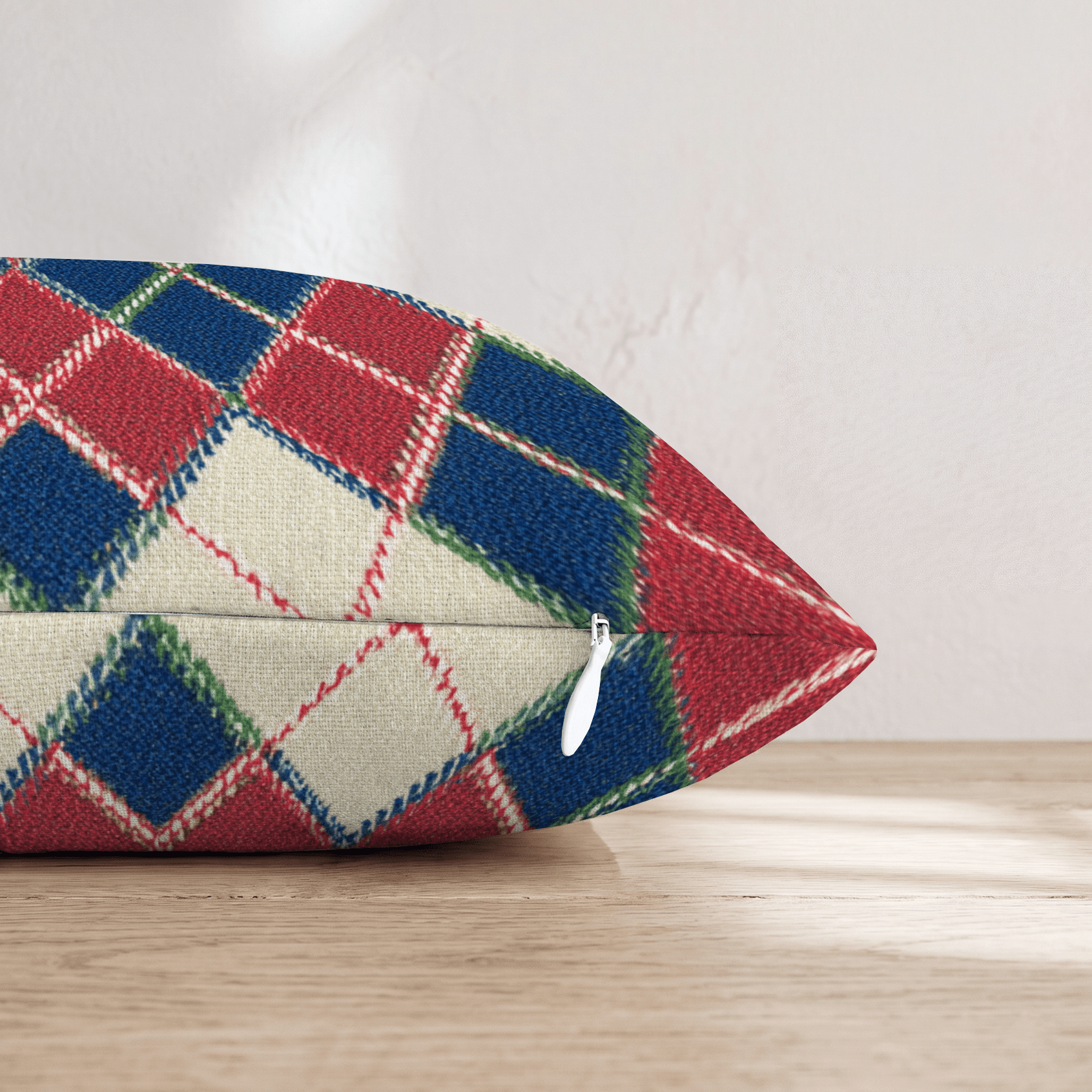 Sweater Vest Plaid Throw Pillow - Hillcroft Home
