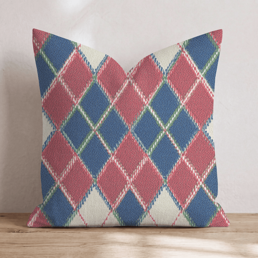 Sweater Vest Plaid Throw Pillow - Hillcroft Home