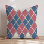 Sweater Vest Plaid Throw Pillow - Hillcroft Home