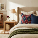 Sweater Vest Plaid Throw Pillow - Hillcroft Home