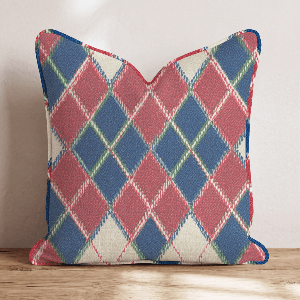 Sweater Vest Plaid Throw Pillow - Hillcroft Home