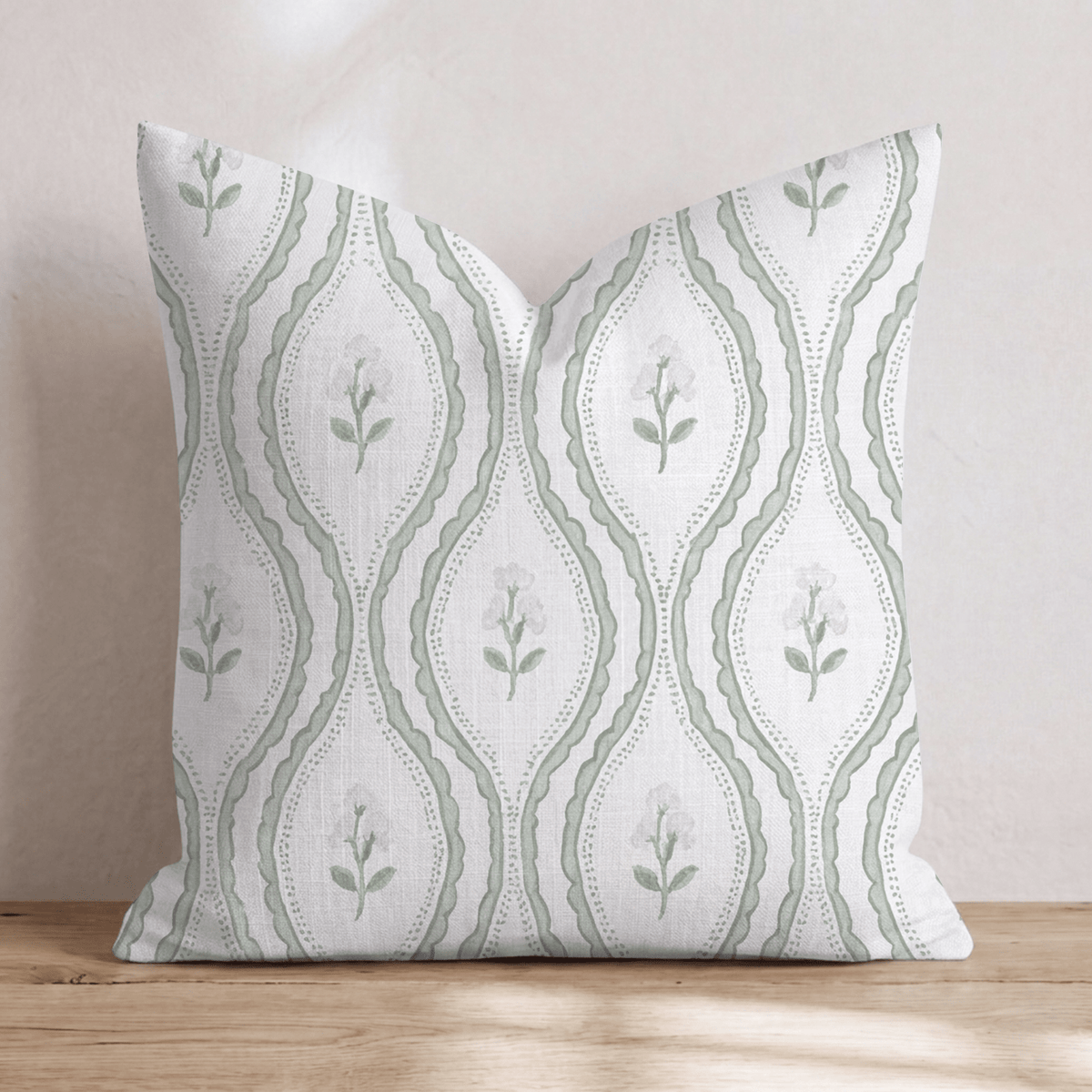 Sweet Pea Ogee Throw Pillow throw pillow - Hillcroft Home