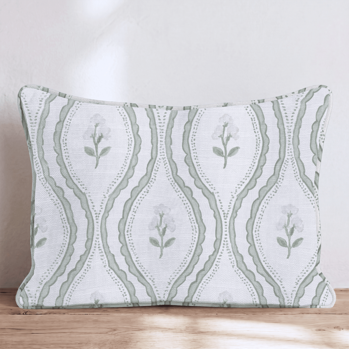 Sweet Pea Ogee Throw Pillow throw pillow - Hillcroft Home