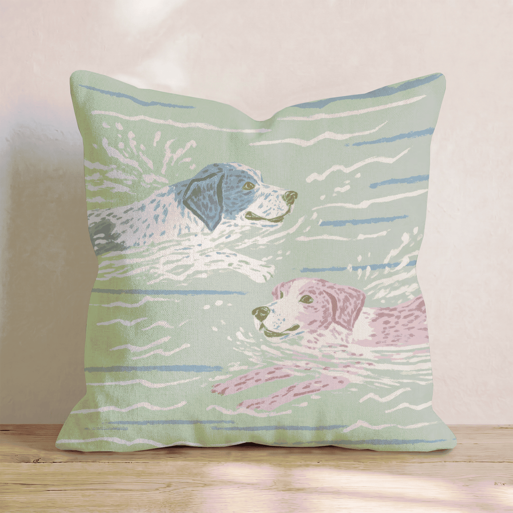Swimming Buddies Throw Pillow - Hillcroft Home