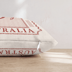 Sydney Travel Stamp Throw Pillow - Hillcroft Home