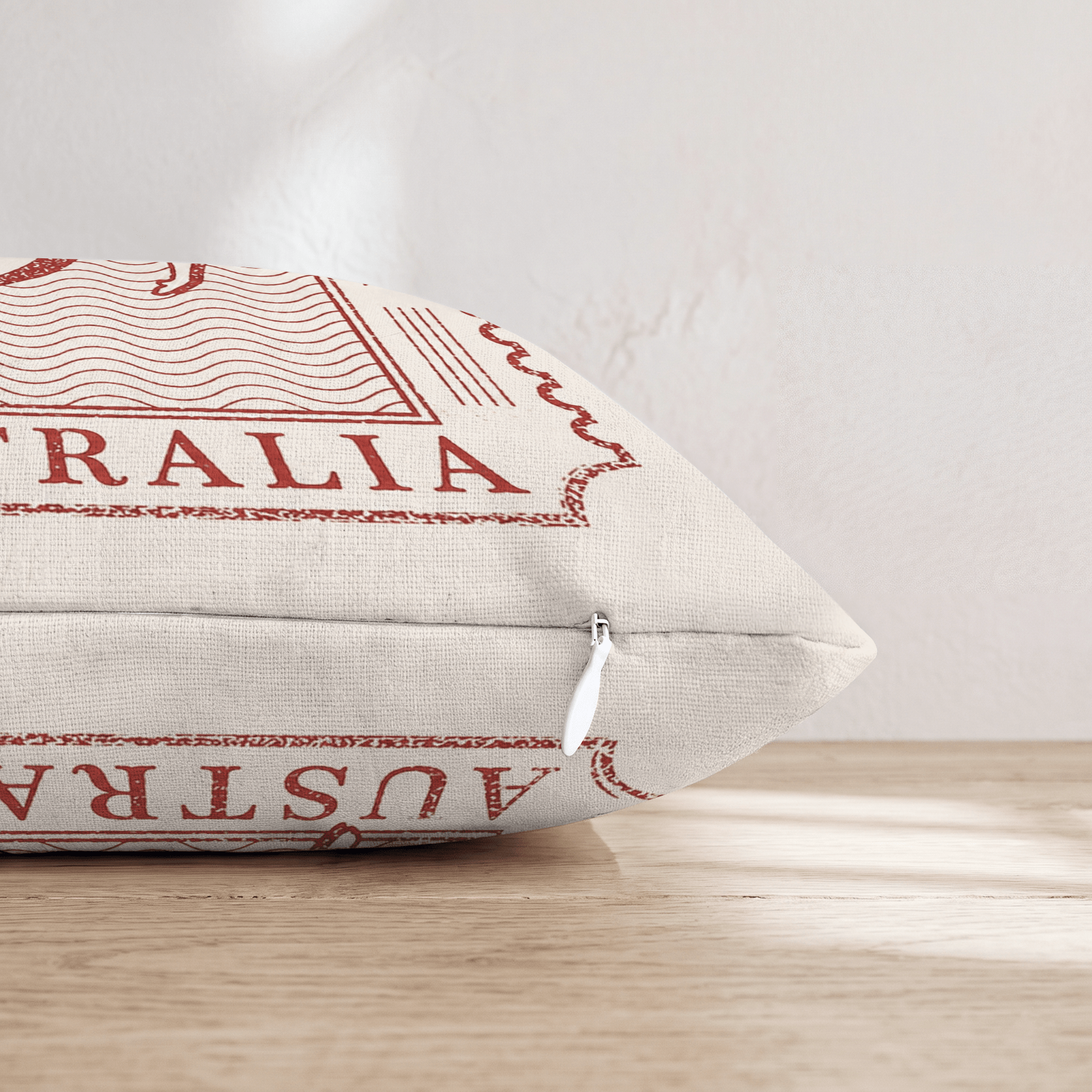 Sydney Travel Stamp Throw Pillow - Hillcroft Home