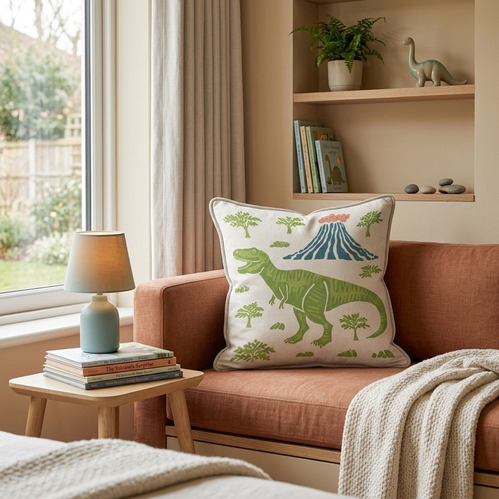 T-rex Terrain Throw Pillow - Hillcroft Home