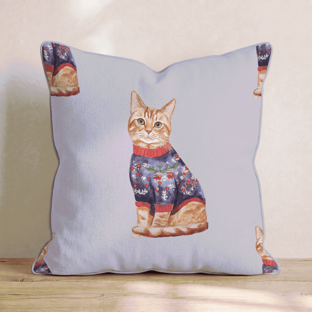 Tabby Floral Sweater Throw Pillow - Hillcroft Home
