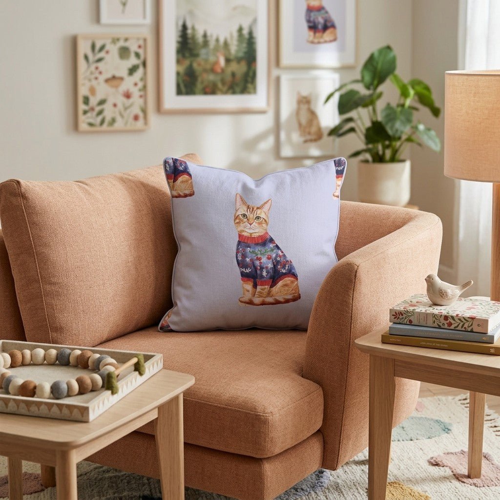 Tabby Floral Sweater Throw Pillow - Hillcroft Home