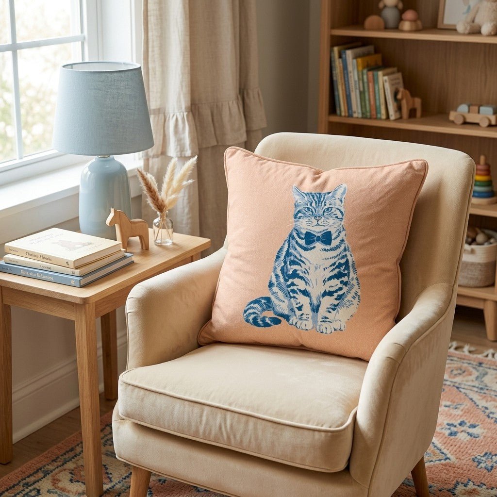 Tabby Gentleman Throw Pillow - Hillcroft Home